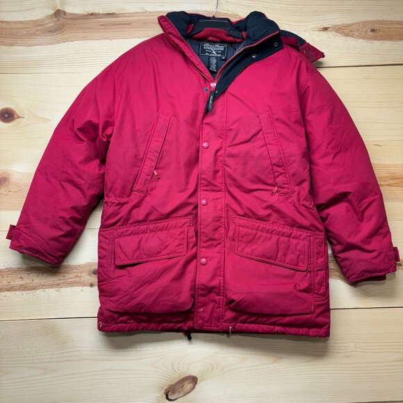 Eddie Bauer Other - Eddie Bauer Jacket Mens Small Red Heavy Goose Down Puffer Outdoors Parka